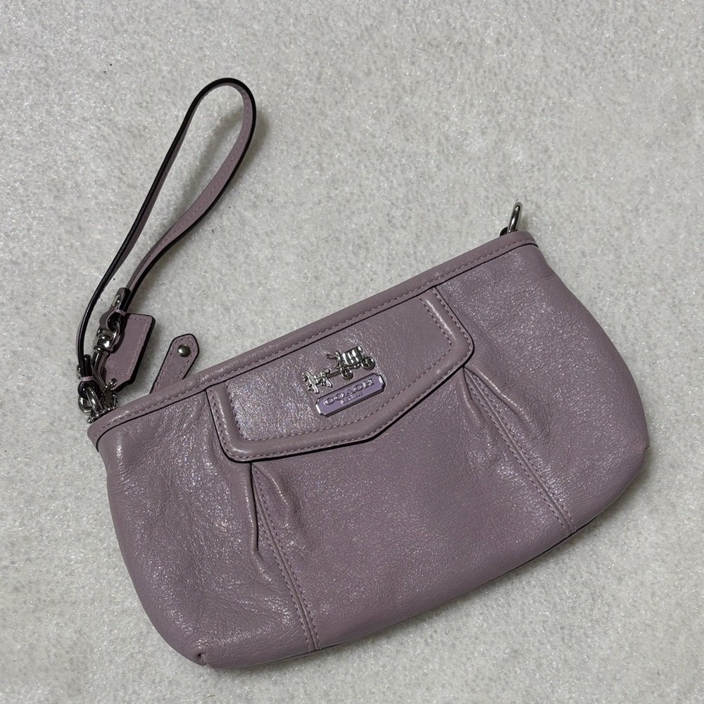 Coach Purple Wristlet Clutch